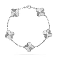 [Aethel jewelry]CLOVER SILVER 5 MOTIFS BRACELET