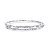 [Aethel jewelry]Row of Diamonds Round Fashion Bracelet