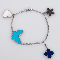 [Aethel jewelry]LUCKY SPRING SILVER BRACELET 4 MOTIF
