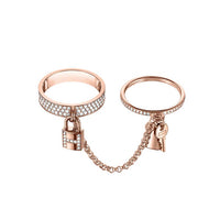 [Aethel jewelry]HM KELLY CLOCHETTE DOUBLE RING IN  WITH DIAMONDS