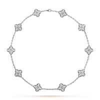 [Aethel jewelry]CLOVER 10 MOTIFS DIAMOND NECKLACE