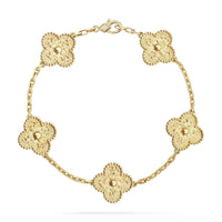 [Aethel jewelry]CLOVER 5 MOTIFS BRONZING BRACELET