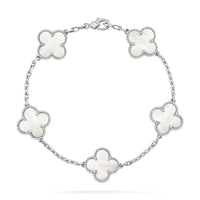 [Aethel jewelry]CLOVER SILVER MOP 5 MOTIF BRACELET