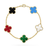 [Aethel jewelry]CLOVER 5 MOTIFS MULTICOLOR  BRACELET
