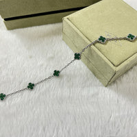 [Aethel jewelry]CLOVER 6 MOTIF MALACHITE BRACELET