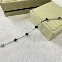 [Aethel jewelry]CLOVER 6 MOTIF  ONYXS BRACELET