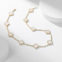 [Aethel jewelry]CLOVER 10 MOTIFS WHITE MOTHER OF PEARL NECKLACE