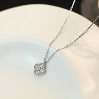 [Aethel jewelry]CLOVER MINI 9.5MM PENDANT DIAMOND NECKLACE