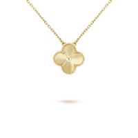[Aethel jewelry]CLOVER 15MM LASER NECKLACE