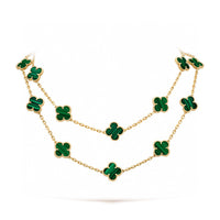 [Aethel jewelry]CLOVER 20 MOTIFS MALACHITE GOLD