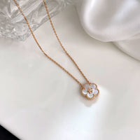 [Aethel jewelry]LUCKY  WHITE MOP  PLUM BLOSSOM NECKLACE