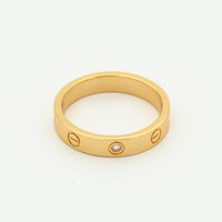 [Aethel jewelry]LOVE RING 4MM 1 DIAMOND PINK GOLD