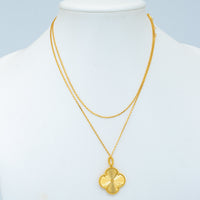[Aethel jewelry]CLOVER 25MM PEDANT NECKLACE GOLD