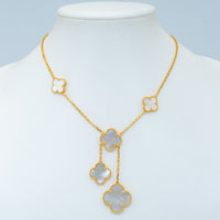 [Aethel jewelry]CLOVER MOTHER OF PEARL NECKLACE 6 MOTIF