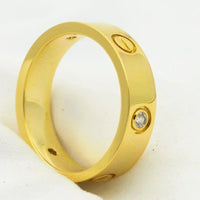 [Aethel jewelry]LOVE RING 5.5MM 3 DIAMONDS GOLD