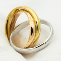 [Aethel jewelry]TRINITY RING GOLD PINK GOLD SILVER