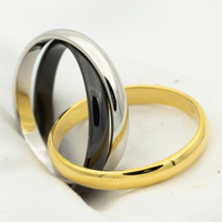 [Aethel jewelry]TRINITY RING BLACK GOLD SILVER