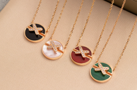 [Aethel jewelry]JEUX DE PINK GOLD DIAMOND NECKLACE
