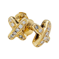 [Aethel jewelry]JEUX DE GOLD DIAMOND EARRINGS