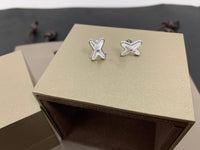 [Aethel jewelry]JEUX DE WHITE MOP SILVER DIAMOND EARRINGS