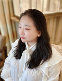 [Aethel jewelry]STAR BLOSSOM STUD EARRINGS PINK GOLD DIAMONDS