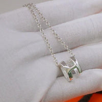 [Aethel jewelry]HM NECKLACE H LETTER OVAL SERIES