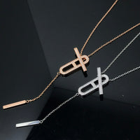 [Aethel jewelry]HM NECKLACE PLATINUM ROSE GOLD DIAMOND