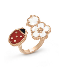 [Aethel jewelry]LUCKY 3 MOTIF ROSE GOLD RING