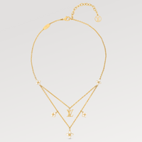 [Aethel jewelry]FLOWERGRAM GOLD MOP DOUBLE ROW NECKLACE