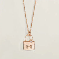 [Aethel jewelry]AMULETTE PEDANT ROSE GOLD NECKLACE