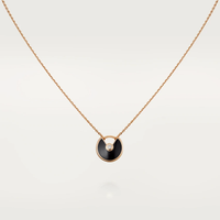 [Aethel jewelry]AMULETTE ROSE GOLD ONYX NECKLACE