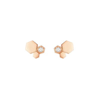 [Aethel jewelry]BEE LOVE PINK GOLD DIAMOND EARRINGS