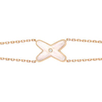 [Aethel jewelry]JEUX BRACELET WHITE MOP PINK GOLD 1 DIAMOND