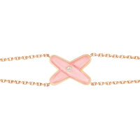 [Aethel jewelry]JEUX BRACELET PINK MOP PINK GOLD 1 DIAMOND