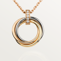 [Aethel jewelry]TRINITY NECKLACE GOLD  DIAMONDS