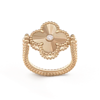 [Aethel jewelry]CLOVER RIVERSIBLE ROSE GOLD RING