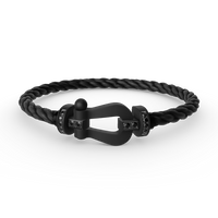 [Aethel jewelry]FORCE LARGE SERIES HORSESHOE BLACK SAMURAI BRACELET