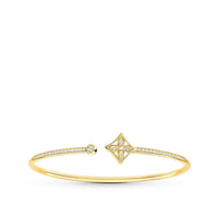 [Aethel jewelry]IDYLLE GOLD OPEN BRACELET DIAMOND PAVED