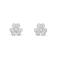 [Aethel jewelry]FRIVOLE SILVER FLOWER DIAMOND EARRINGS