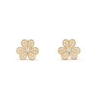 [Aethel jewelry]FRIVOLE GOLD FLOWER DIAMOND EARRINGS