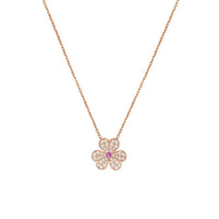 [Aethel jewelry]FRIVOLE ROSE GOLD FLOWER DIAMOND NECKLACE
