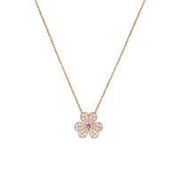 [Aethel jewelry]FRIVOLE ROSE GOLD FLOWER DIAMOND NECKLACE