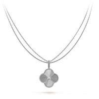 [Aethel jewelry]CLOVER 25MM SILVER BIG CLOVER NECKLACE
