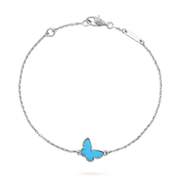 [Aethel jewelry]BUTTERFLY TURQUOISE BUTTERFLY BRACELET SILVER