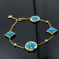 [Aethel jewelry]STAR AND SUN 4 MOTIF BLUE BRACELET