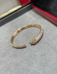 [Aethel jewelry]PANTHERE FULL DIAMOND OPEN BRACELET