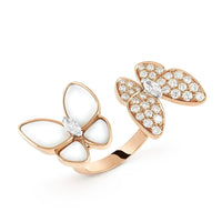 [Aethel jewelry]TWIN BUTTERFLY DIAMOND MOP RING